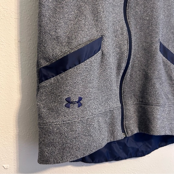 Under Armour Coldgear Blue and Grey Fleece Zip Vest - Picture 4 of 4